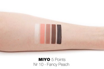 MIYO Five Points Palette, paleta cieni do powiek, 10 Fancy Peach, 6,5 g