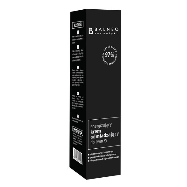Balneokosmetyki Balneokosmetyki Men's Care, energizujący krem odmładzający do twarzy, 50 ml — Składniki i ocena
