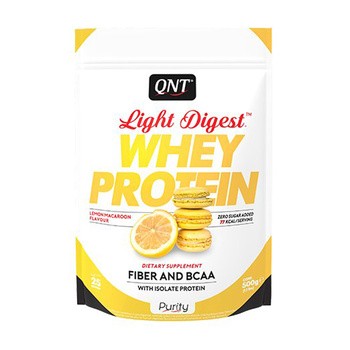 QNT Light Digest Whey Protein, proszek, smak makaroniki cytrynowe, 500 g