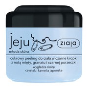 Ziaja jeju młoda skóra, cukrowy peeling do ciała w czarne kropki, 200 ml