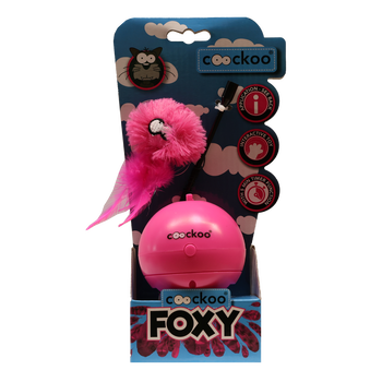Coockoo Foxy Magic Ball, zabawka interaktywna dla kota, różowy, 1 szt.