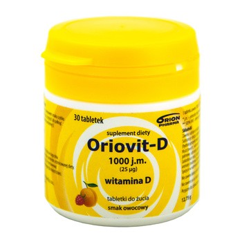Oriovit-D 1000 j.m., 25 µg, tabletki do żucia,  30 szt.
