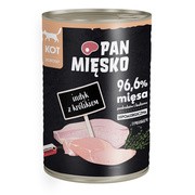 Pan Mięsko, karma mokra dla kota, indyk z królikiem, 400 g