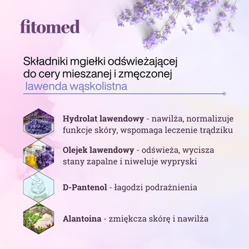 Fitomed, lawendowa mgiełka odświeżająca do cery mieszanej i zmęczonej, 200 g