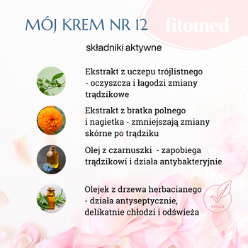 Fitomed Mój krem Nr 12, krem do cery mieszanej, tłustej i trądzikowej, 55 g