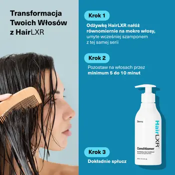 Dermz HairLXR, odżywka przeciw wypadaniu włosów, 300 ml