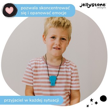 Jellystone Designs, gryzak terapeutyczny Niebieski Robot, 1 szt.