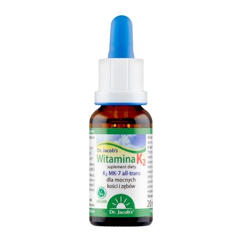 Dr Jacob's Medical, Witamina K2, krople, 20 ml
