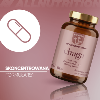 Allnutrition Mushrooms Chaga, kapsułki, 60 szt.