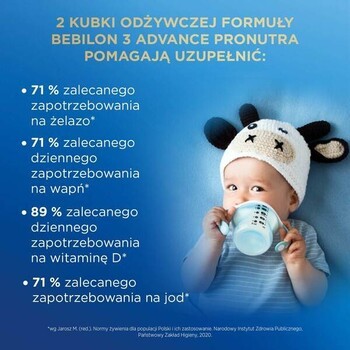 Zestaw 2x Bebilon Advance Pronutra 3 Junior, formuła na bazie mleka po 1. roku życia, proszek, 1000 g