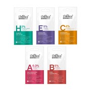 Zestaw L`Biotica Dermomask, maska wygładzająca + ujędrniająca + rozświetlająca + regenerująca + odżywcza, 5 x 8 ml