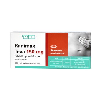 Ranimax Teva, 150 mg, tabletki powlekane, 20 szt.