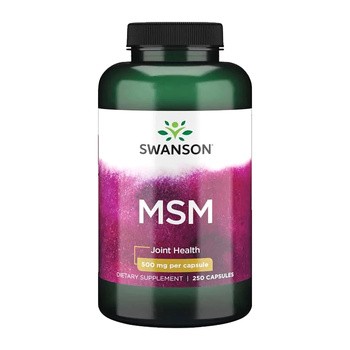 Swanson MSM, 500 mg, kapsułki, 250 szt.