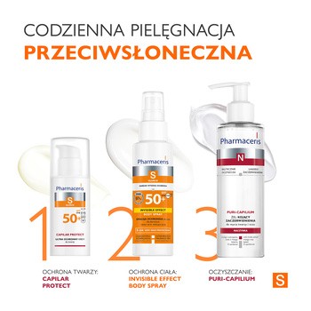Pharmaceris S Capilar Protect, krem ochronny dla skóry naczynkowej i z trądzikiem różowatym SPF 50+, 50 ml