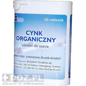 Cynk Organiczny, tabletki do ssania, 50 szt