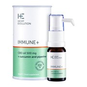 Hemp Evolution, Immune+ CBD 500 mg + kurkumina i piperyna, olej, 10 ml        