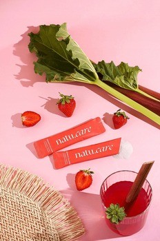 Natu Care Premium Collagen 5000 mg, saszetki z proszkiem, smak truskawka-rabarbar, 30 szt.