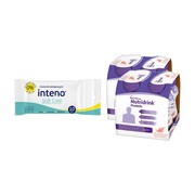 Zestaw 2x Nutridrink Protein, smak brzoskwinia-mango, płyn, 4 x 125 ml + INTENO Soft Care, chusteczki pielęgnacyjne, 10 szt.