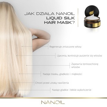 Nanoil Liquid Silk Hair Mask, maska do włosów, płynny jedwab, 300 ml