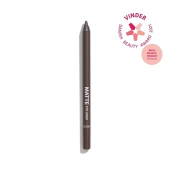 Gosh Matte Eye Liner, matowa kredka do oczu, wodoodporna, 014 Chocolate Brown, 1,2 g