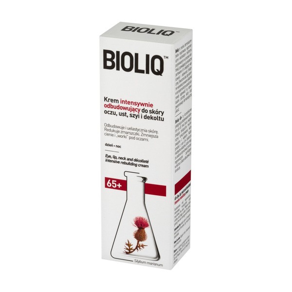 Bioliq Bioliq 65+, Creme intensiv aufbauend für die Haut Augen, Lippen, Hals und Dekolleté für den Tag/noc, 15 ml — Inhaltsstoffe und Bewertung
