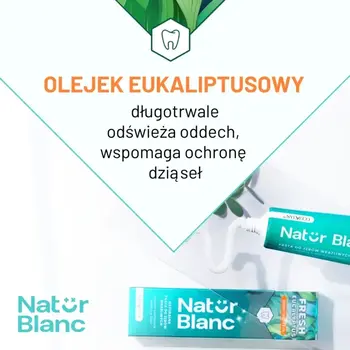 Sylveco Natur Blanc Fresh Eucalyptus, pasta do wrażliwych zębów, 100 ml