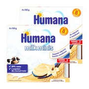 alt Zestaw 2x Humana Milk Minis Deserek, kaszka waniliowa