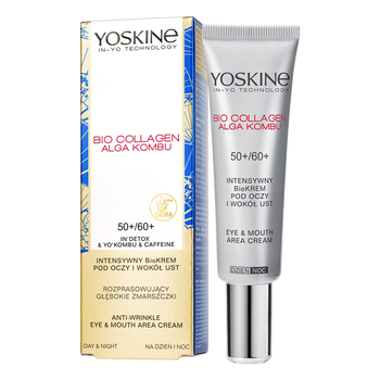 Yoskine Bio Collagen, Bio-Krem pod oczy i wokół ust 50+/60+, 15 ml