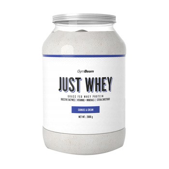 GymBeam Just Whey Protein Cookies&Cream, proszek, smak ciasteczkowy, 2000 g