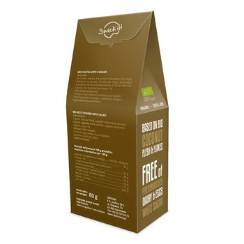 Diet-Food, Bio Ciasteczka Keto Kakao, 80 g