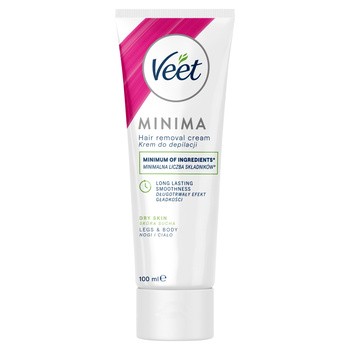 Veet Minima, krem do depilacji, skóra sucha, 100 ml