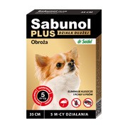 Sabunol PLUS, obroża przeciw kleszczom i pchłom dla psów, 35 cm, 1 szt.