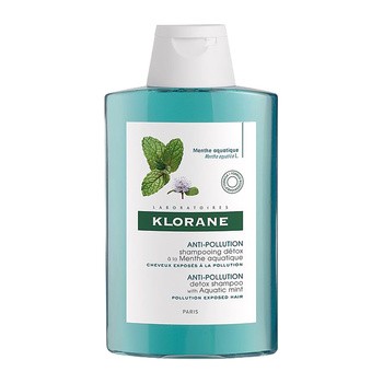 Klorane Anti-Pollution, detoksykujący szampon na bazie mięty nadwodnej, 200 ml