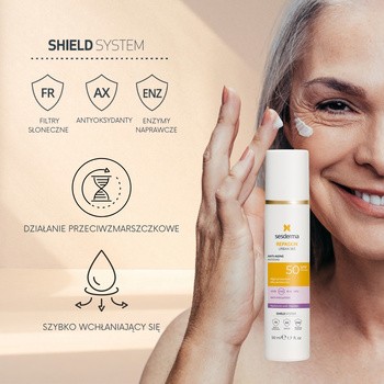 Sesderma Repaskin Urban 365, krem przeciwstarzeniowy z filtrem, SPF 50, 50 ml