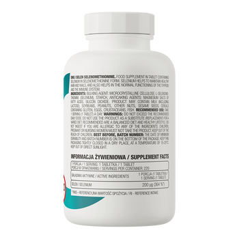 OstroVit Selen Selenomethionine, tabletki, 220 szt.