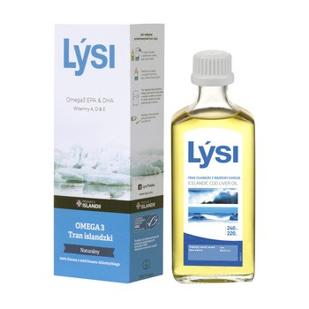 Lysi Tran islandzki naturalny, olej, 240 ml