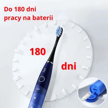 Oclean Flow S, szczoteczka soniczna z 3 końcówkami, czarna, 1 szt.