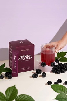 Natu Care Premium Collagen 5000 mg, saszetki z proszkiem, smak jeżyna, 30 szt.