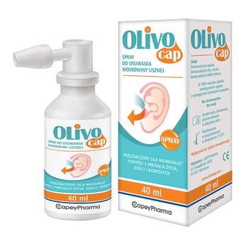 Olivocap, spray do usuwania woskowiny usznej, 40 ml