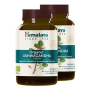 Zestaw 2 x Himalaya Organic Ashwagandha, tabletki, 60 szt.