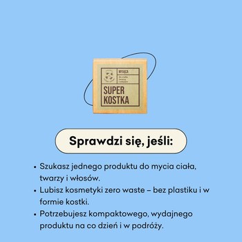 Mydlarnia 4 Szpaki, superkostka myjąca do ciała, twarzy i włosów, 75 g