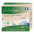 Silver Care, ekologiczne tampony bawełniane Super (bez aplikatora), 18 szt.