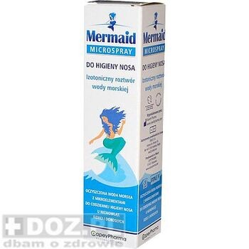 Mermaid, spray, do higieny nosa, woda morska, roztwór izotoniczny, 50 ml