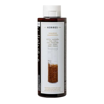 Korres, szampon z proteinami ryżu i wyciągiem z lipy do cienkich włosów, 250 ml