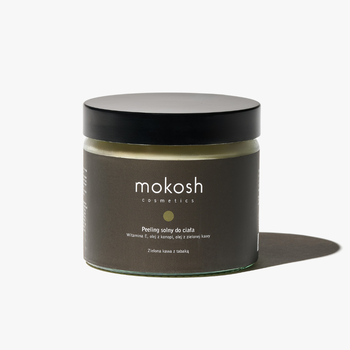 Mokosh, peeling solny do ciała Zielona kawa z tabaką, 300 g