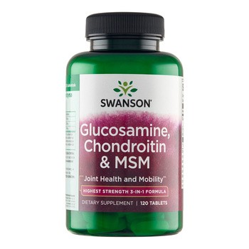 Swanson Glukozamina Chondroityna & MSM, tabletki, 120 szt.