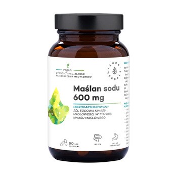 Aura Herbals, Maślan sodu mikrokapsułkowany 600 mg, kapsułki, 90 szt.