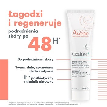 Avene Eau Thermale Cicalfate+, regenerujący krem ochronny, 100 ml
