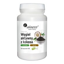 Aliness Węgiel aktywny z kokosa, kapsułki, 100 szt.