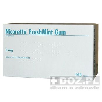 Nicorette Freshmint Gum, 2 mg, 105 szt (import równoległy, InPharm)